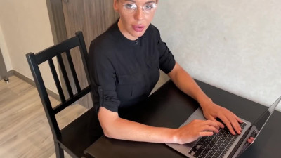 Classy lady tries to work from home when her horny husband interrupts