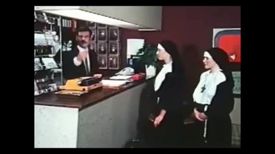 Two nuns having fun with the cock