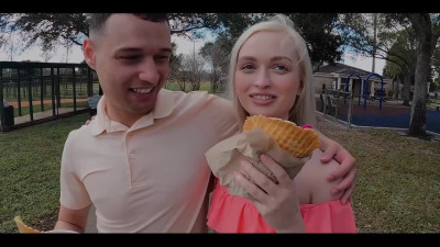 Perfect blonde teen Starlette Storm sucks and fucks for Sundae