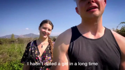Italian chubby ass teen entertains BF with anal and squirts at a picnic!