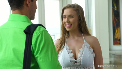 Busty model Lena Paul comes to her BF and begs for his strong dick