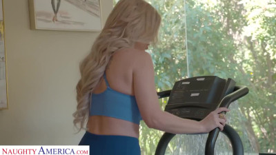 Busty blonde Casca Akashova fucks big dick Lucas Frost.