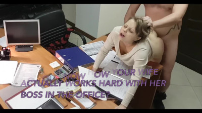 Married MILF Secretary Fucked on Boss's Desk like a Total Whore...