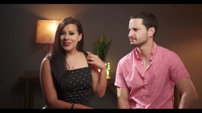 TV interview turns into erotic sex of thicc Latina MILF with her husband