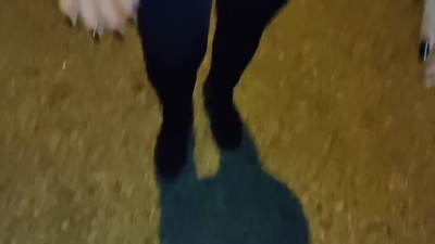 Amateur teen couple in REAL RISKY outdoor public fuck at night