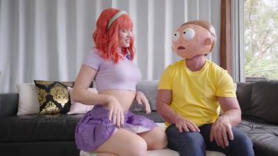 Rick & Morty Cosplay Anal Session! Redhead squirter gets her booty stretched!