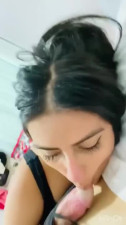 Latina teen closeup with her boyfriend