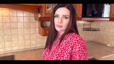Hot MILF with Freckles Fucked on Kitchen like Good Housewife