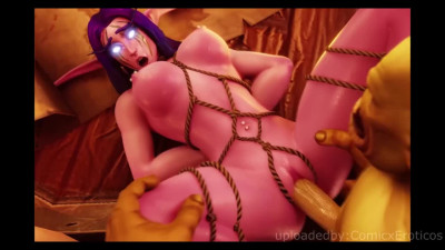 Warcraft night elves fucked by orcs