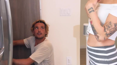 Alex Grey seduced her stepbrother and jumped on his dick
