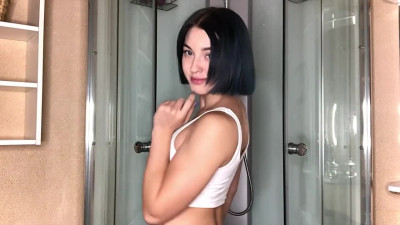 Hot Russian blogger solo in shower