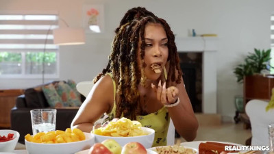Jmac thinks that the best breakfast for Jeni Angel is hard cock and rough fuck