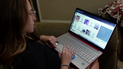 Nerdy teen with big tits fucked and gets facial for sitting on a Dating App