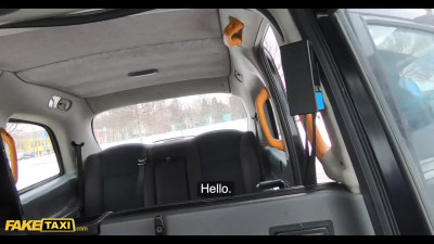 Graduate student shows her Big Tits and fucks with Taxi Driver