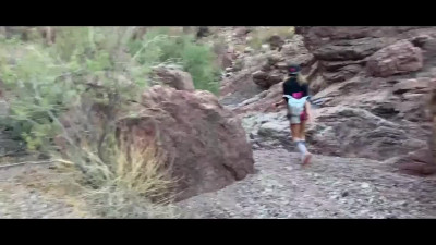 Busty Girl fucks in doggy position during mountain trip with her BF