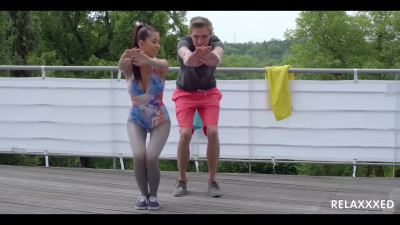 Young man is too handsome for Paula Shy not to fuck him during yoga class