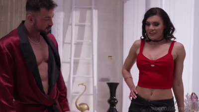 Wife presented her Spanish husband an anal foursome with her two devoted bitches