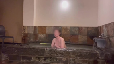 Japanese public bath sex with MILF