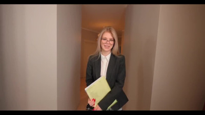 Real Estate Agent makes business through her fuckable body and pussy