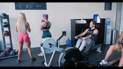 Fit amateurs banged hard with athletic guys in 4some