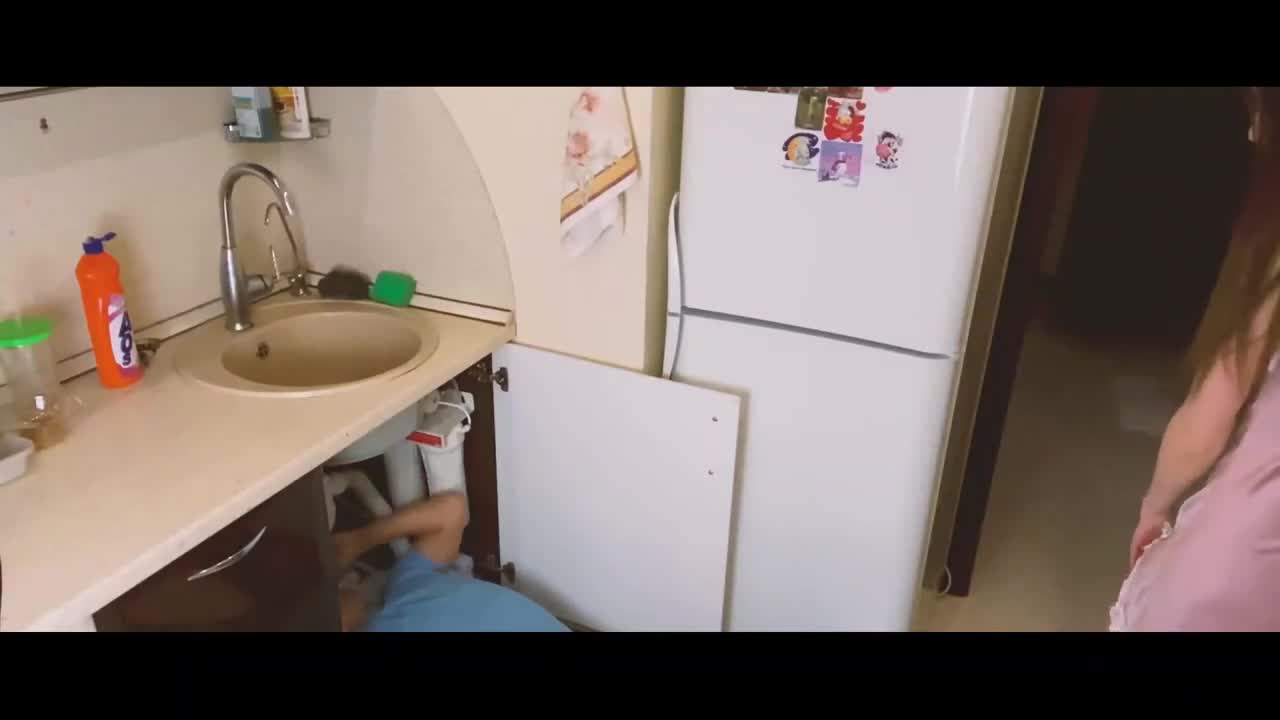 Watch Teen wife cheats on husband with a plumber boy in the kitchen Full. Duration: 06:46 | ePornBabe.