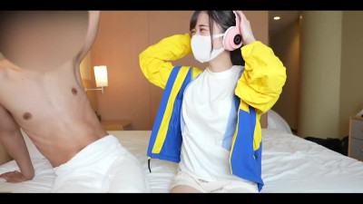 Cute Japanese gamer works with her hands and feet to satisfy guy's dick