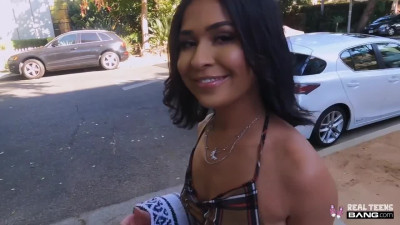 Cute Latina spinner invited to get banged on a real porn casting