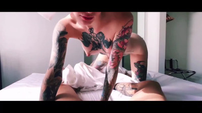 Tattooed whore blows my mind with perfect riding skills in POV