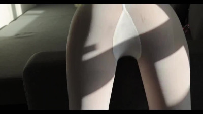 Oiled lass with big peaches fucks her ass with sex toy