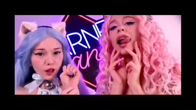 Purple dildo for kawaii lesbi chicks