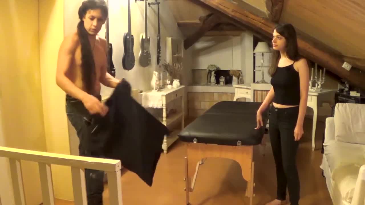 Watch Step sister gives the first massage to a bro and it ends with threeway Full. Duration: 23:25 | ePornBabe.