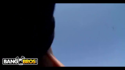 Two PAWGs walk naked in Public and ride big dicks in 4some