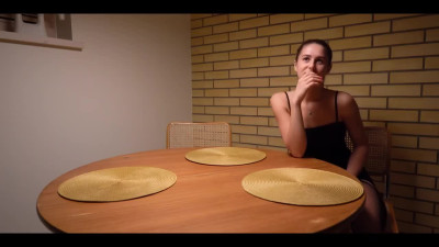 Horny couple have sweet oral dinner instead of normal meal