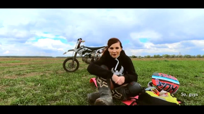 Kinky biker undresses and goes really dirty - Amateur Solo