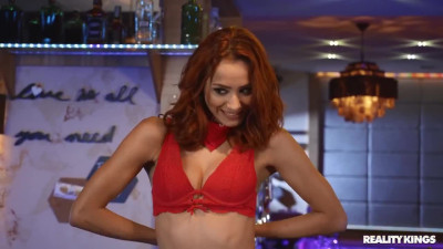 Beautiful hottie Veronica Leal gets an anal fuck on the bar