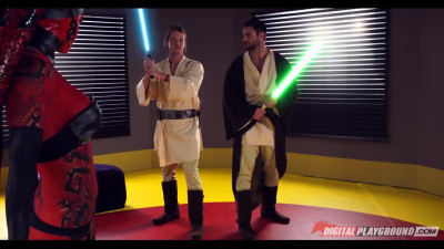 Star Wars oral pleasures with busty cosplay slut