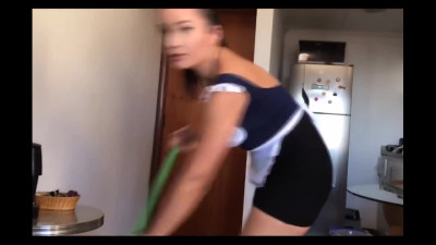 Maid blows Cock and lick my wife's Pussy in POV