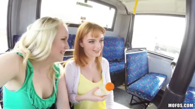 Hunted two sluts and fucked right in the public bus