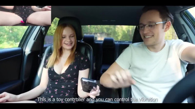 Russian fake taxi with hot redhead