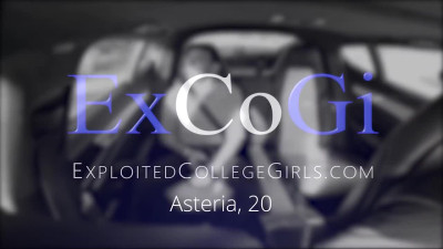 Ebony teen films at her first porn starting to suck right in the car