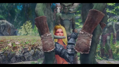 Skyrim goblins ambush fuck blonde busty slut - Cartoon