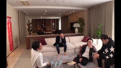 Japanese whore gets shared by three dudes in gangbang