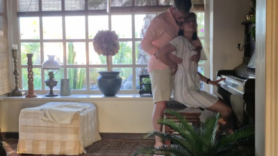 Amateur couple makes first home video in cowgirl