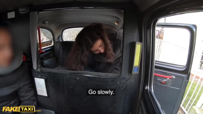 Asian sexy teen Aysha enjoys hard sex in an Italian taxi