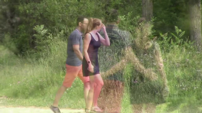Real amateur Helena is crazy about risky public sex with a stranger
