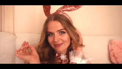 Cute Russian babe in playboy suit fucked with facial - Real Amateur