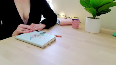 Naughty sex therapist helps her client to cum from ASMR