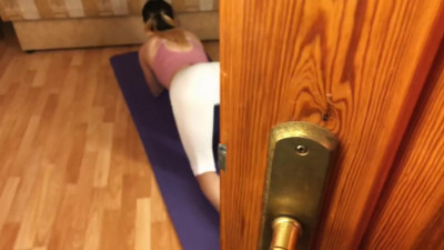 Russian sport gal enjoys doggy sex instead of doing workout routine