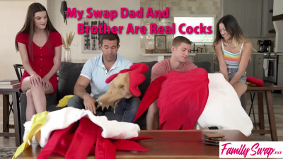 Teen stepdaughters swapped for hot 4some