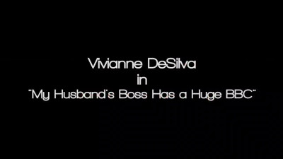 Hot Milf wife fucks husband's boss with a BBC to get guy promoted